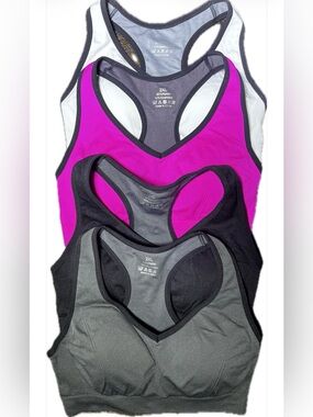 Set of 4 Racerback Sports Bras Padded 2XL
